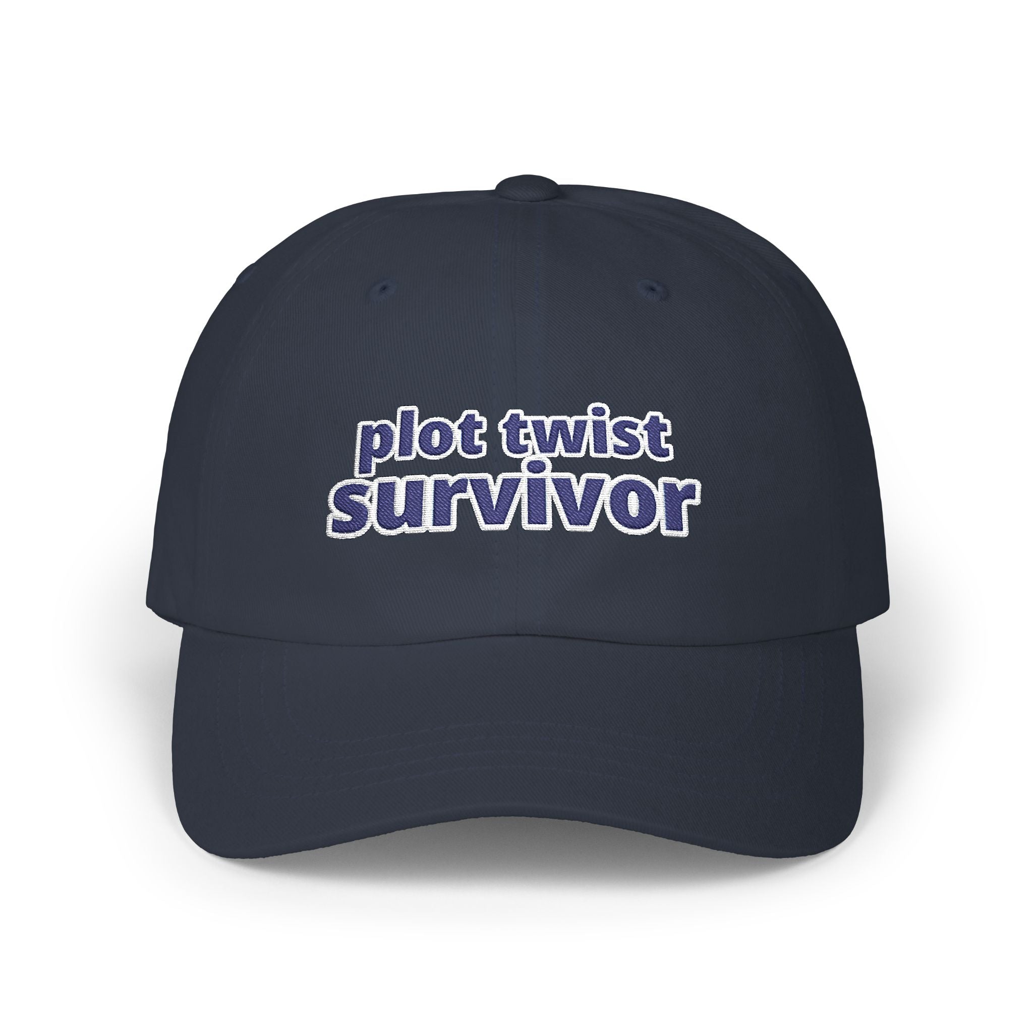 Plot Twist Survivor Embroidered Hat — Funny Resilience Baseball Cap