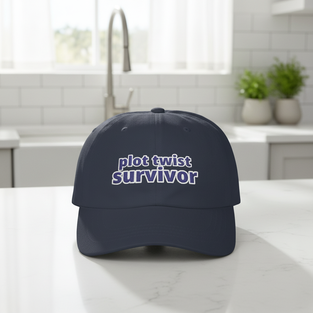Plot Twist Survivor Embroidered Hat — Funny Resilience Baseball Cap