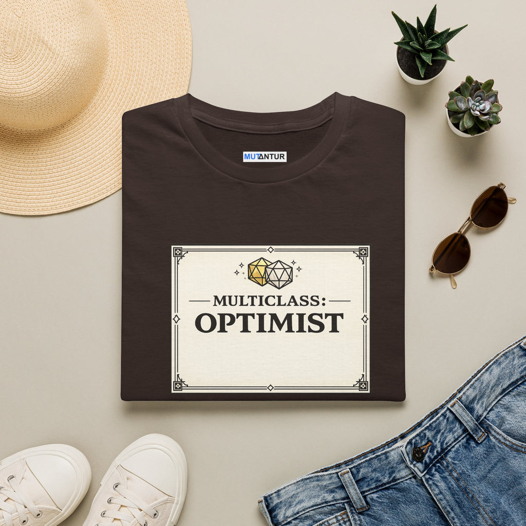 Multiclass: Optimist T-Shirt | Fantasy RPG Character Card Graphic Tee