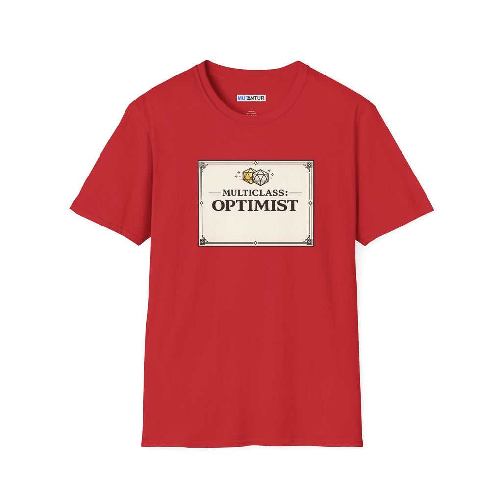 Multiclass: Optimist T-Shirt | Fantasy RPG Character Card Graphic Tee