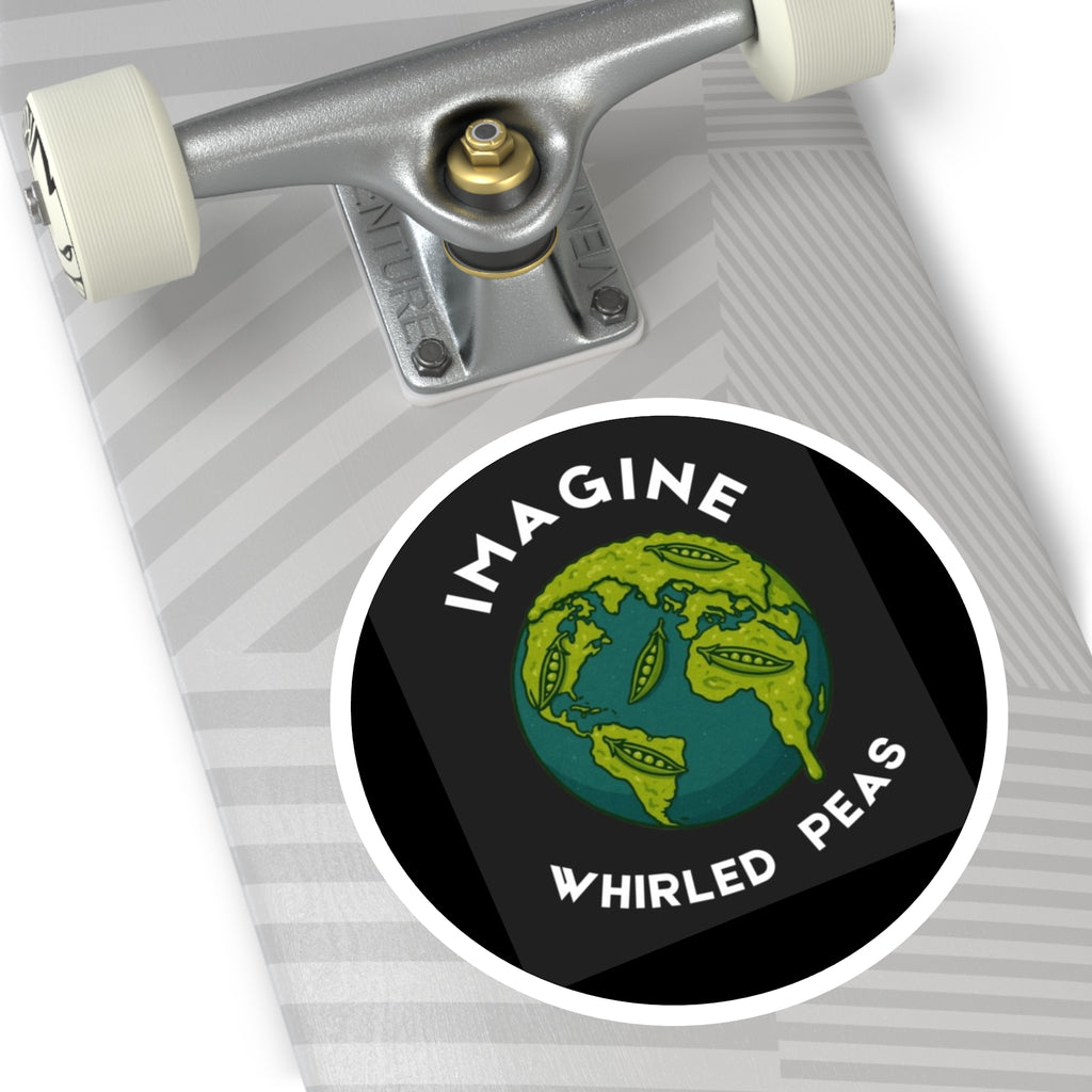 Imagine Whirled Peas Sticker – Playful World Peace Pun Vinyl Decal - Mutantur Labs LLC