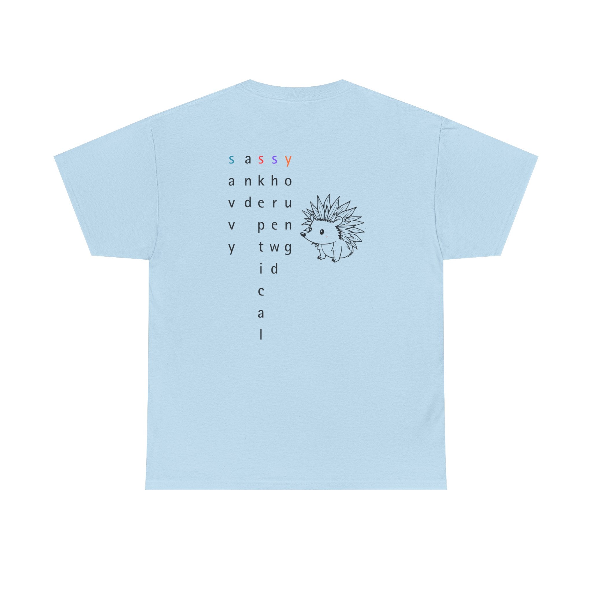 Sassy hedgehog Tee — Minimal Cute Graphic T-Shirt - Mutantur Labs LLC