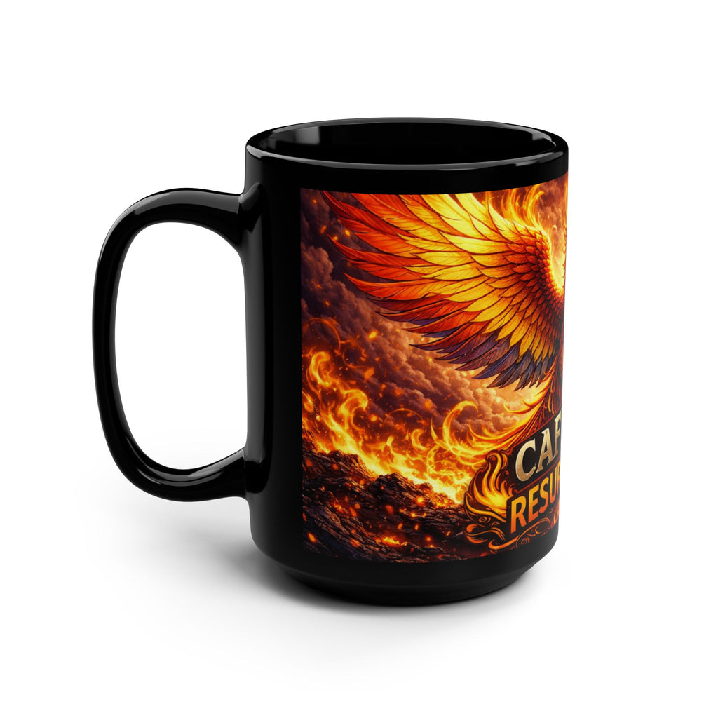 Caffeine Resurrection Mug – 15oz Phoenix Coffee Cup, Funny Rebirth Coffee Mug - Mutantur Labs LLC
