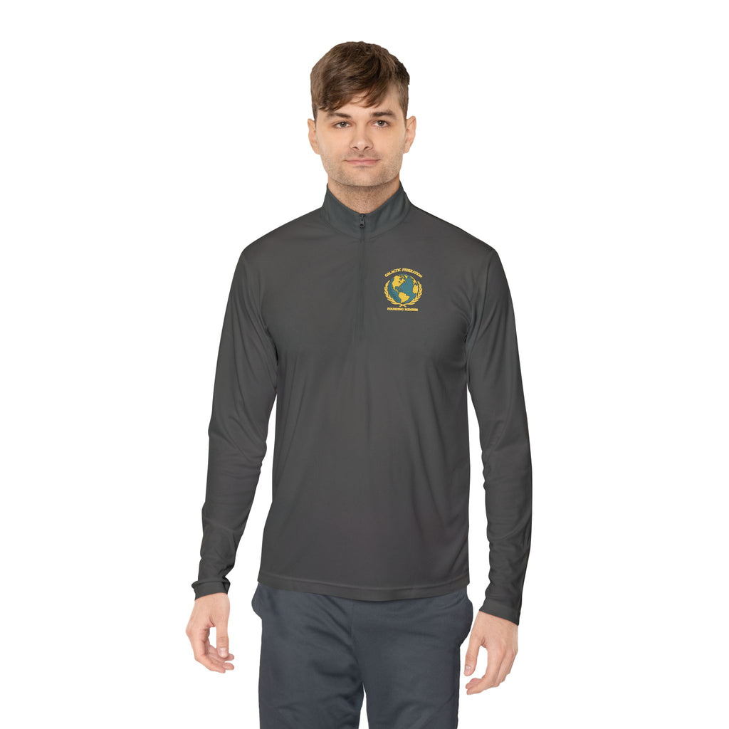Galactic Federation Unisex Quarter-Zip Pullover - Comfortable, Stylish Outerwear for Outdoor Adventures - Mutantur Labs LLC