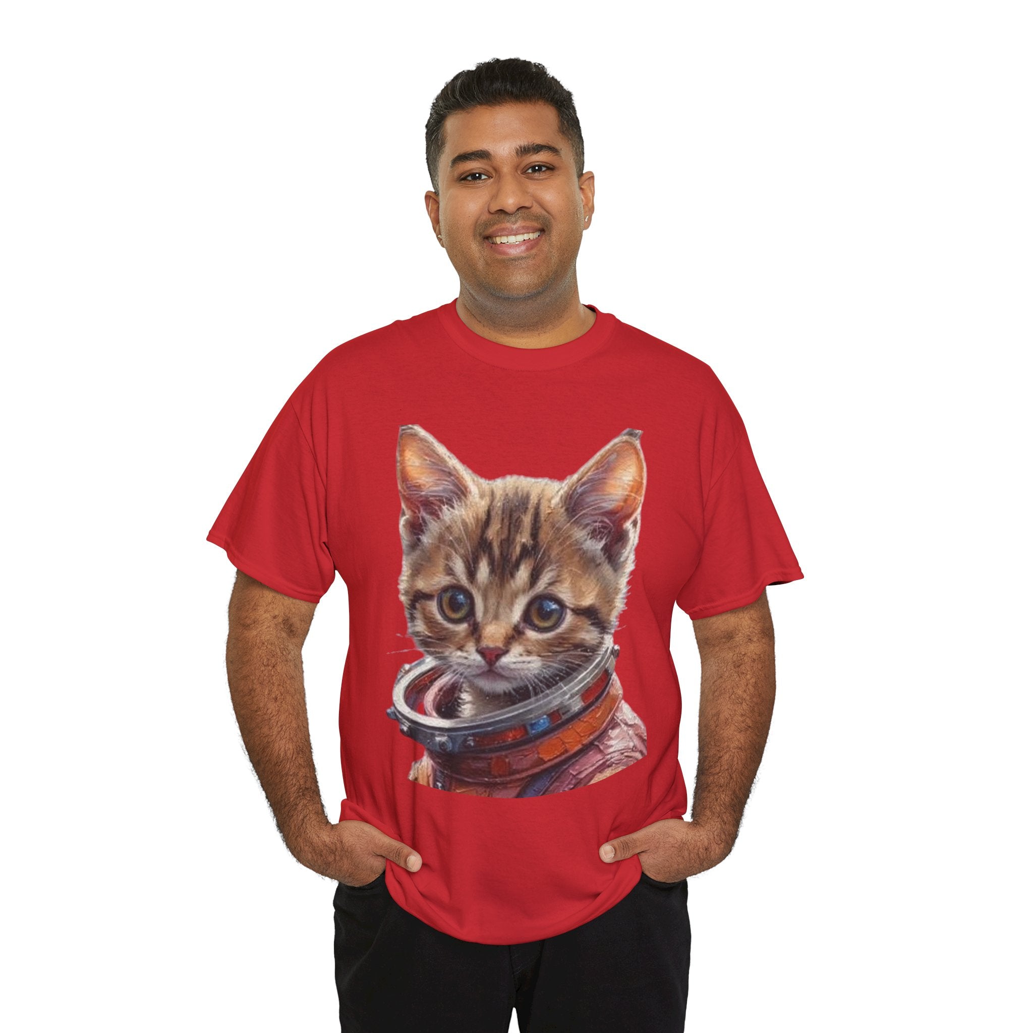 Astronaut Kitty Unisex Heavy Cotton Tee