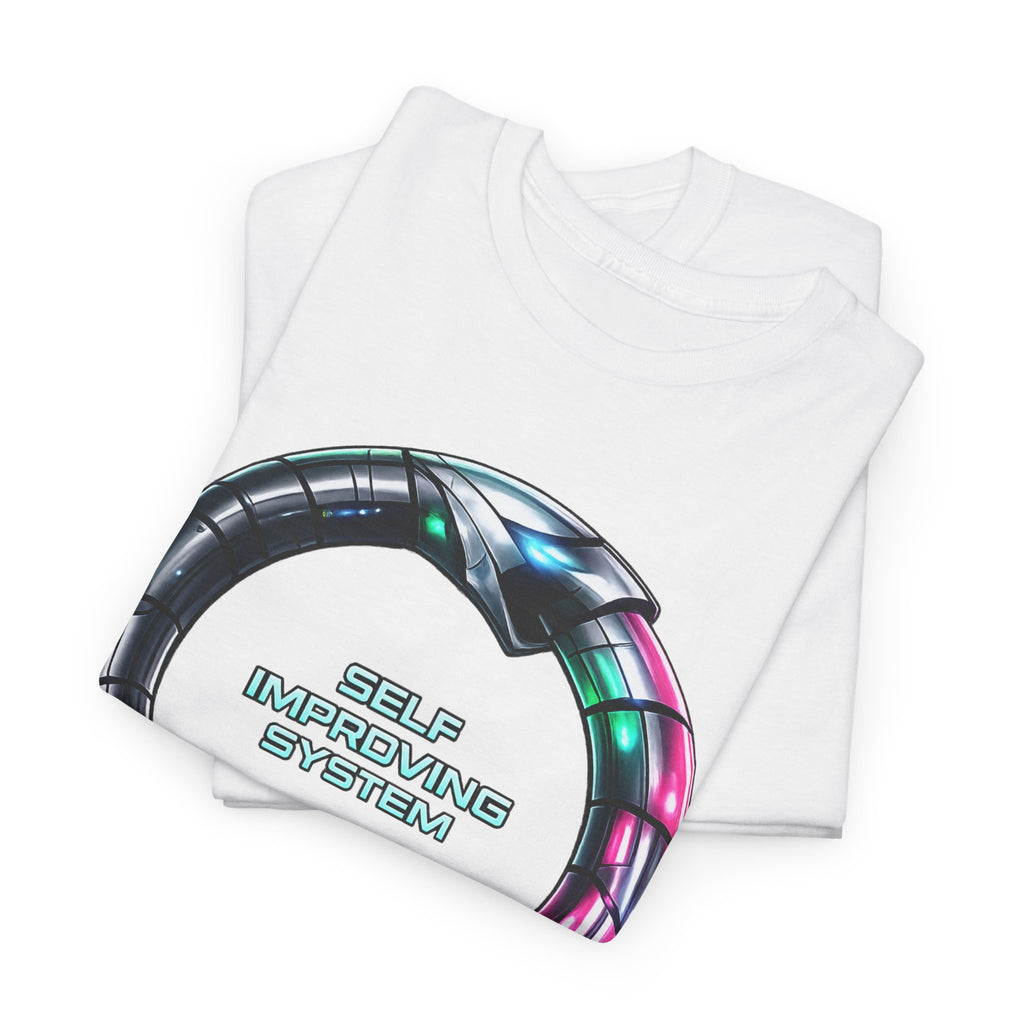 Self Improving System T-Shirt | Retro Futuristic Ouroboros Tee