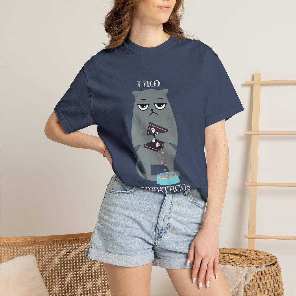 Spartacus Cat T-Shirt — "I Am Spartacus" Funny Cat Graphic Tee - Mutantur Labs LLC
