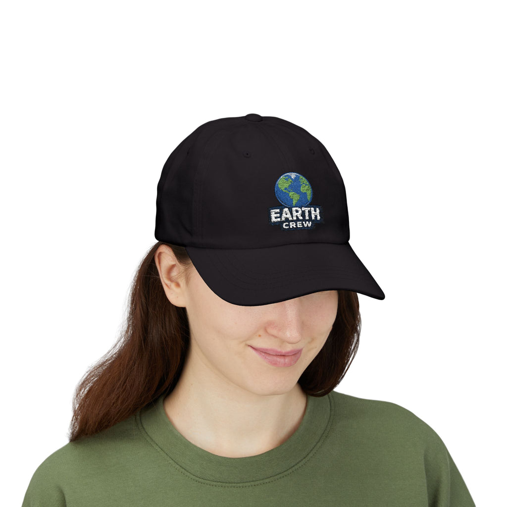 Earth Crew Dad Cap – Embroidered Globe Baseball Hat - Mutantur Labs LLC