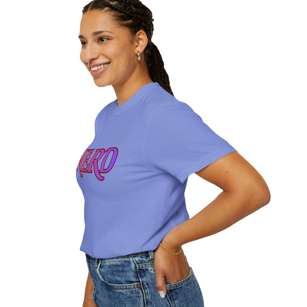 Funny Nerd Shirt, colorful lettering, Cool Nerd gifts Science Nerd Unisex Comfort Colors tee - Mutantur Labs LLC