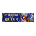 Griffin Bumper Sticker — "My Other Ride Is A Griffin" Decorative Vinyl Decal - Mutantur Labs LLC