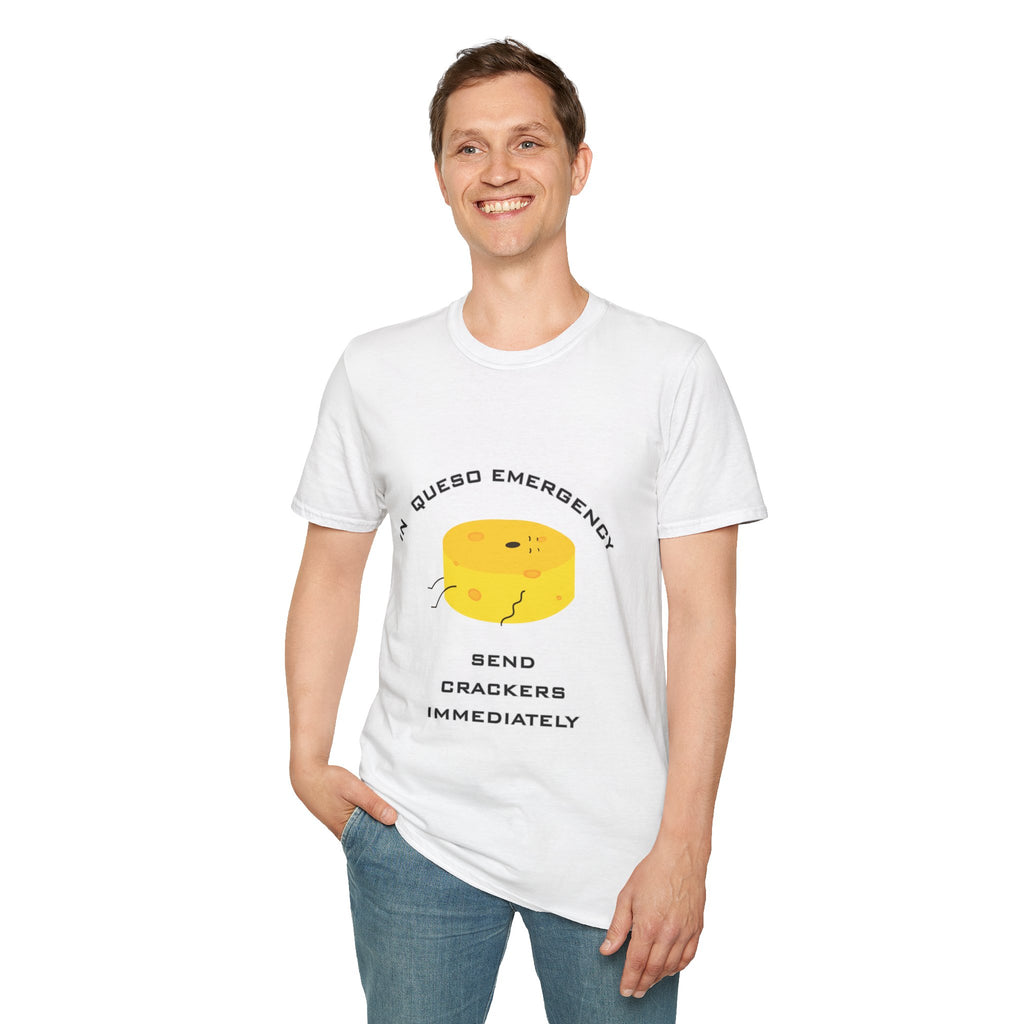 In Queso Emergency T-Shirt | Funny Cheese Pun Graphic Tee - Mutantur Labs LLC