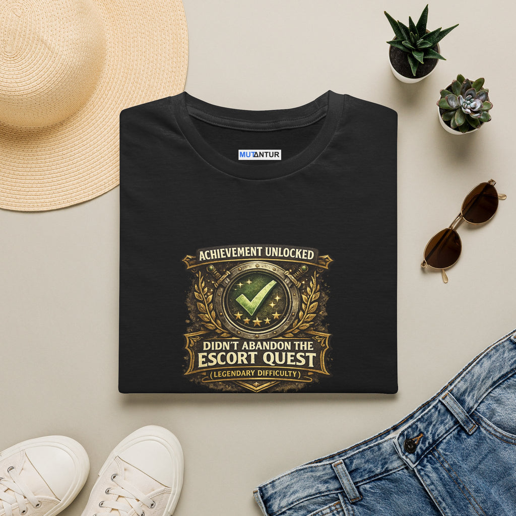 "Achievement Unlocked: Didn't Abandon the Escort Quest" Gamer Tee