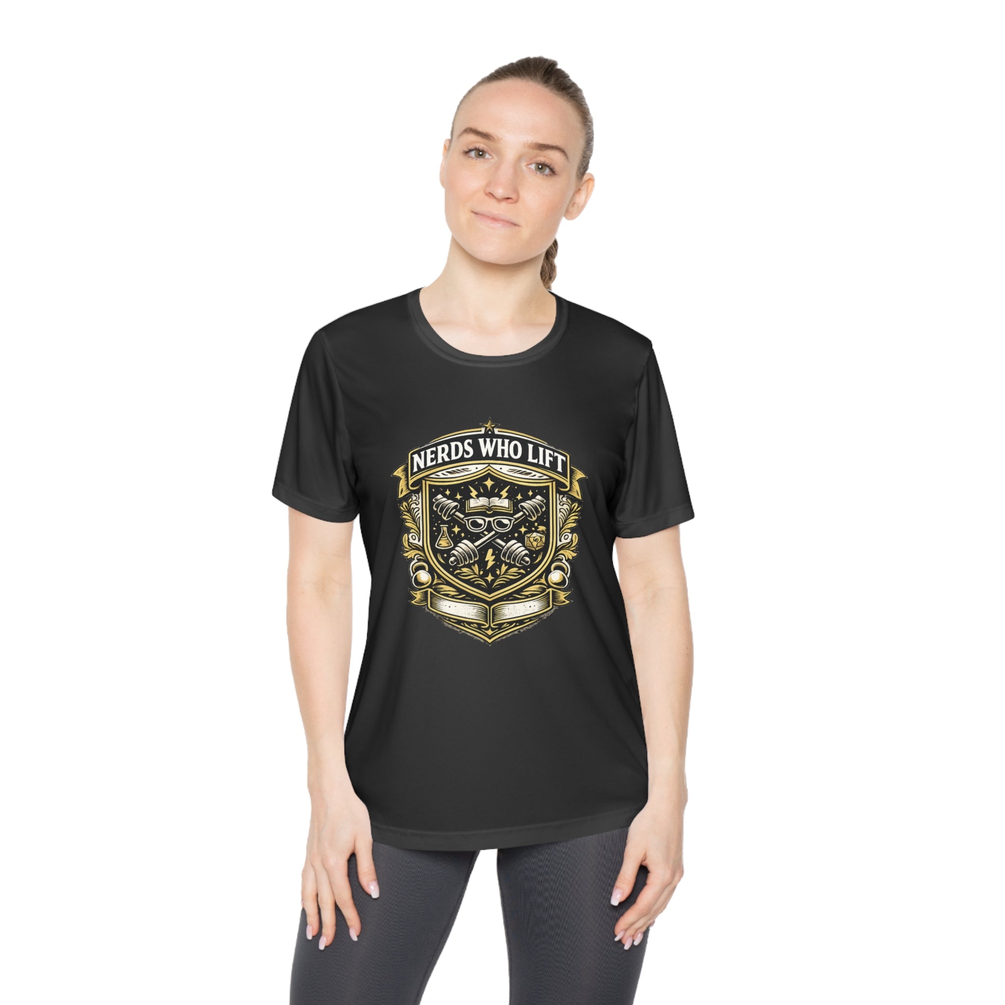 Nerds Who Lift Women’s Moisture Wicking Tee – Lightweight Fitness Nerd Performance Shirt - Mutantur Labs LLC