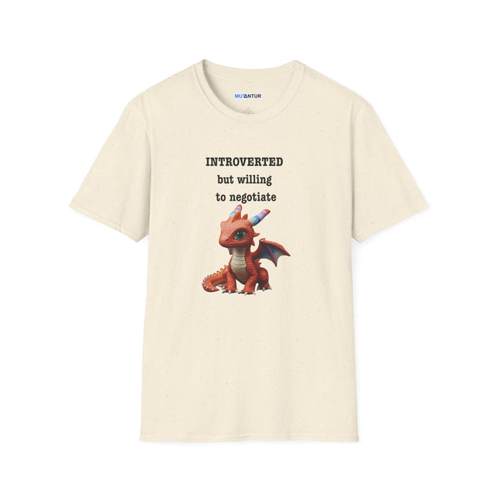 Introverted but Willing to Negotiate T-Shirt — Cute Dragon Graphic Tee