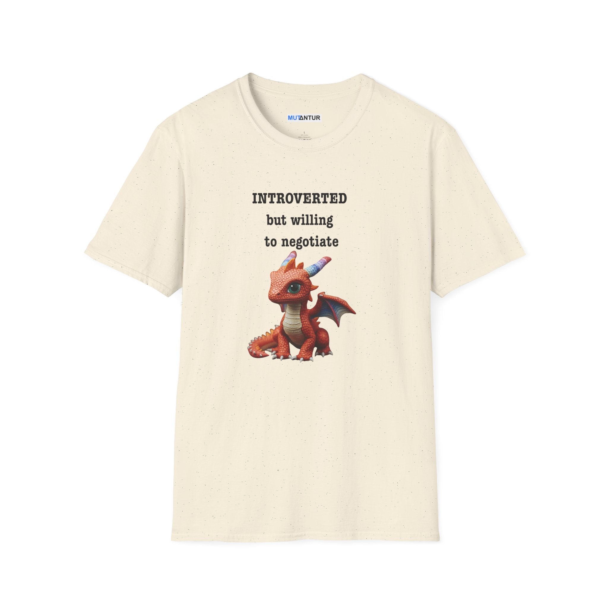 Introverted but Willing to Negotiate T-Shirt — Cute Dragon Graphic Tee - Mutantur Labs LLC