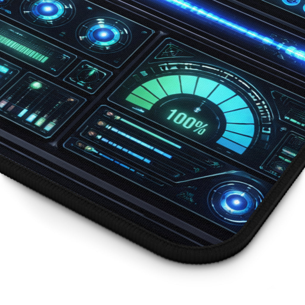 Galactic HUD Desk Mat — Sci‑Fi Space Control Station Mousepad - Mutantur Labs LLC
