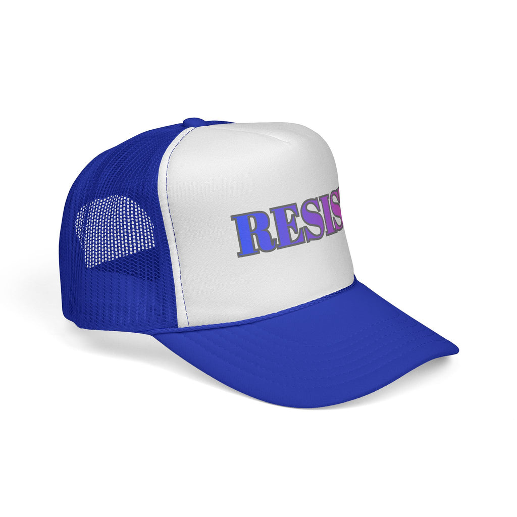 Resist Trucker Cap — Retro Gradient Political Mesh Hat - Mutantur Labs LLC