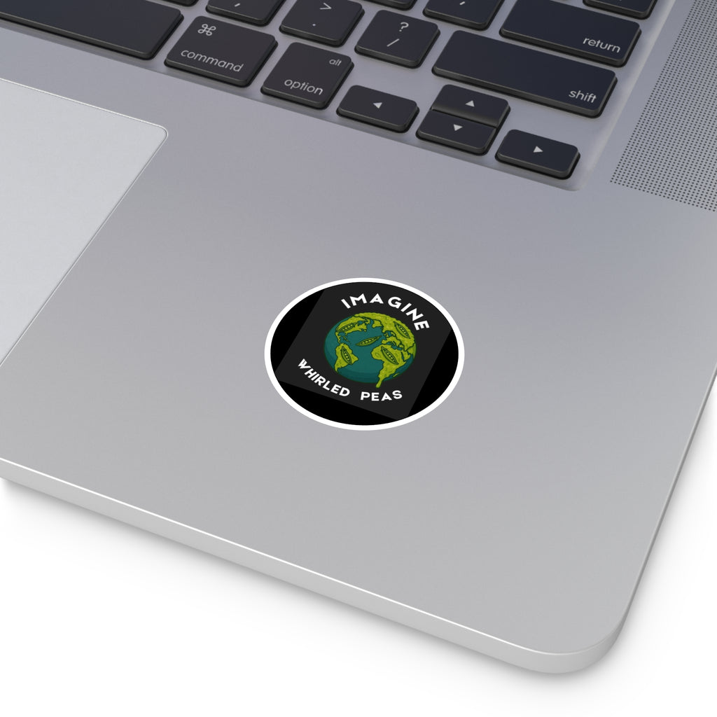 Imagine Whirled Peas Sticker – Playful World Peace Pun Vinyl Decal - Mutantur Labs LLC