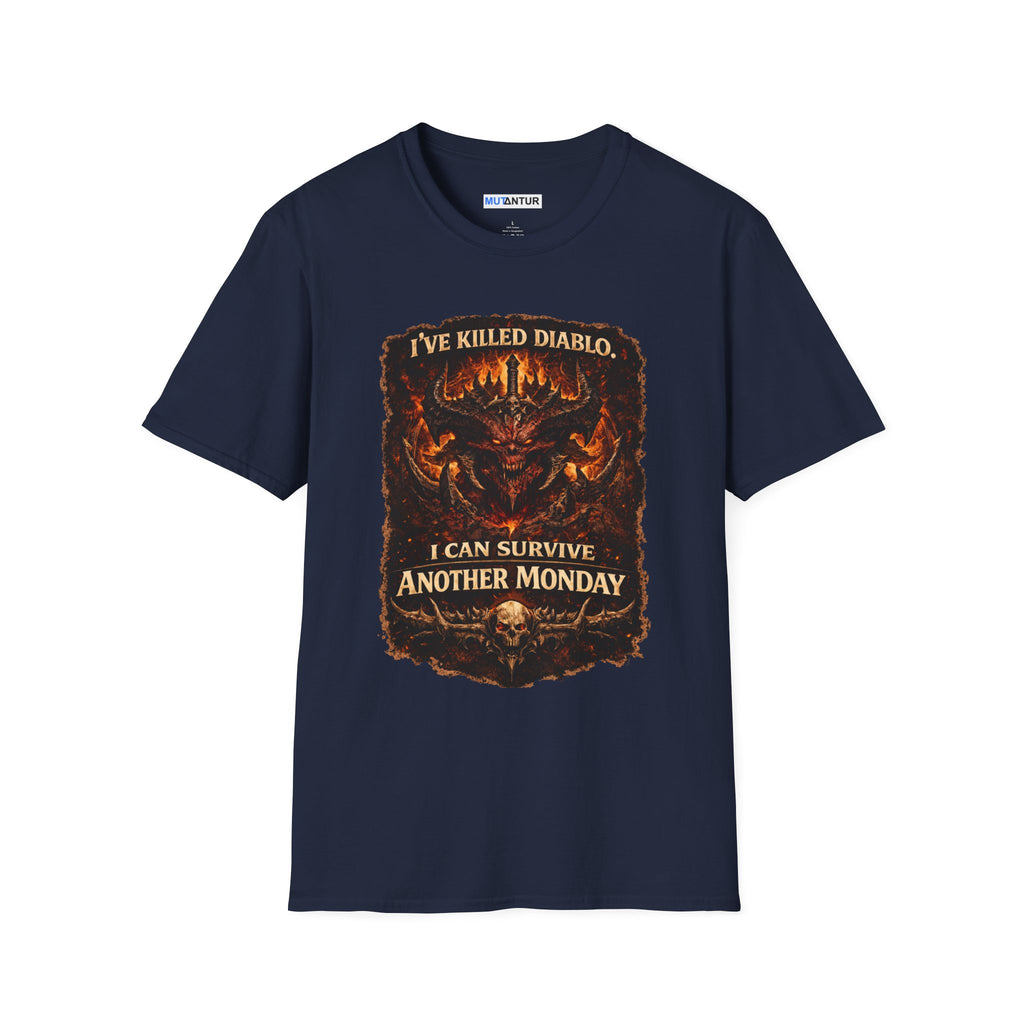 Diablo I Can Survive Another Monday gamer T-Shirt - Mutantur Labs LLC