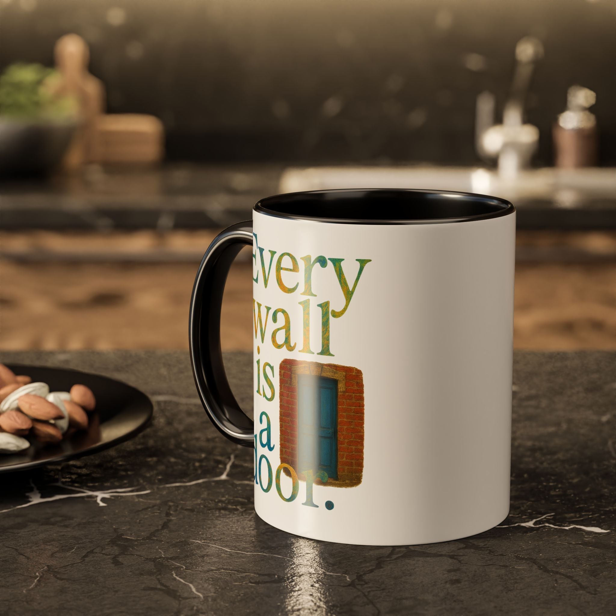 Every Wall Is a Door Mug — Opportunity 11oz Ceramic Coffee Mug - Mutantur Labs LLC