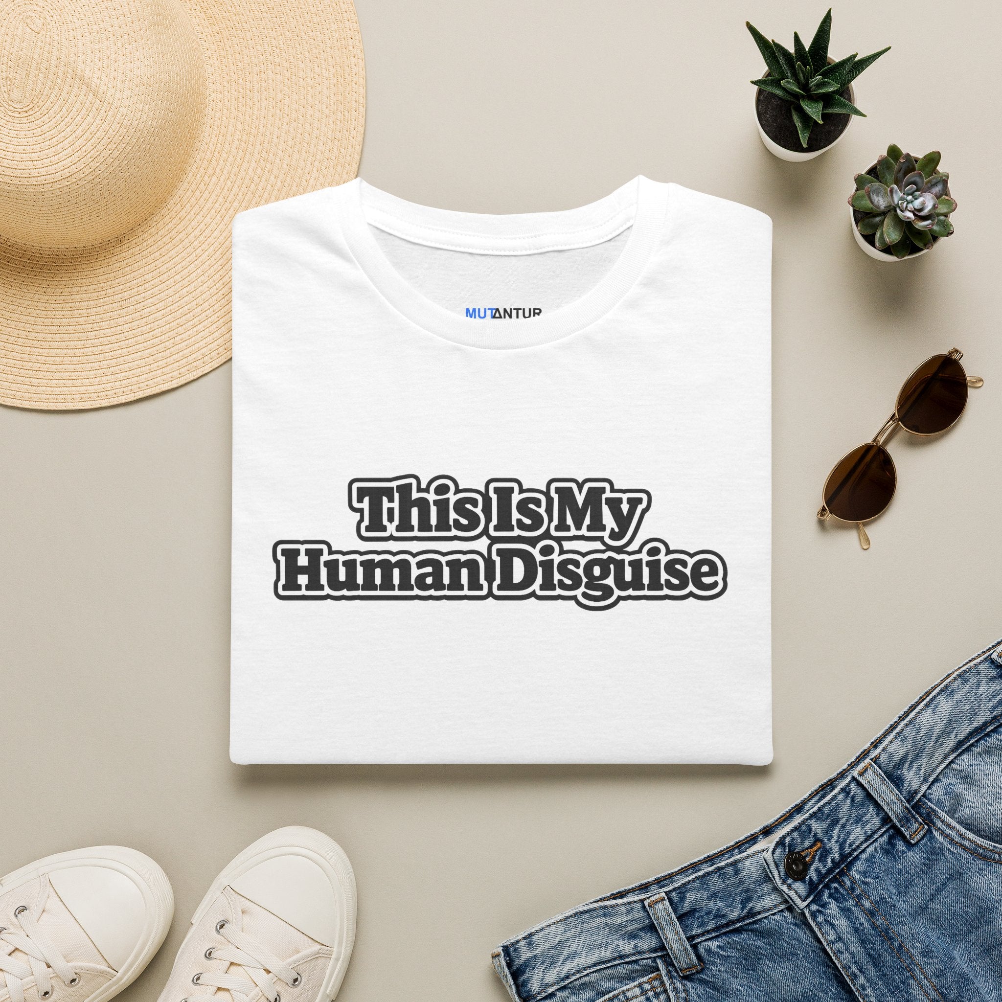 T-Shirt — "This Is My Human Disguise" Funny Graphic Tee