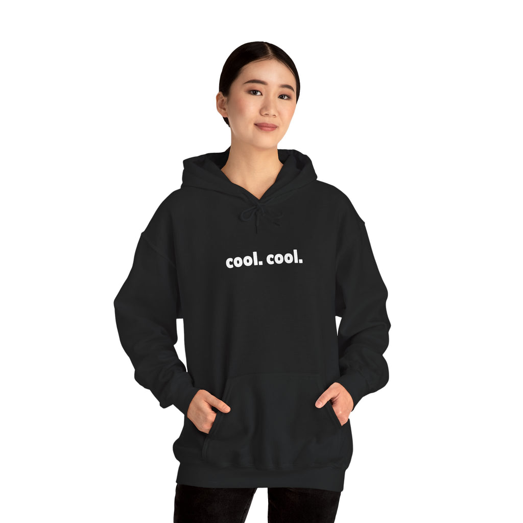cool. cool. Hoodie | Minimal Text Graphic Pullover - Mutantur Labs LLC