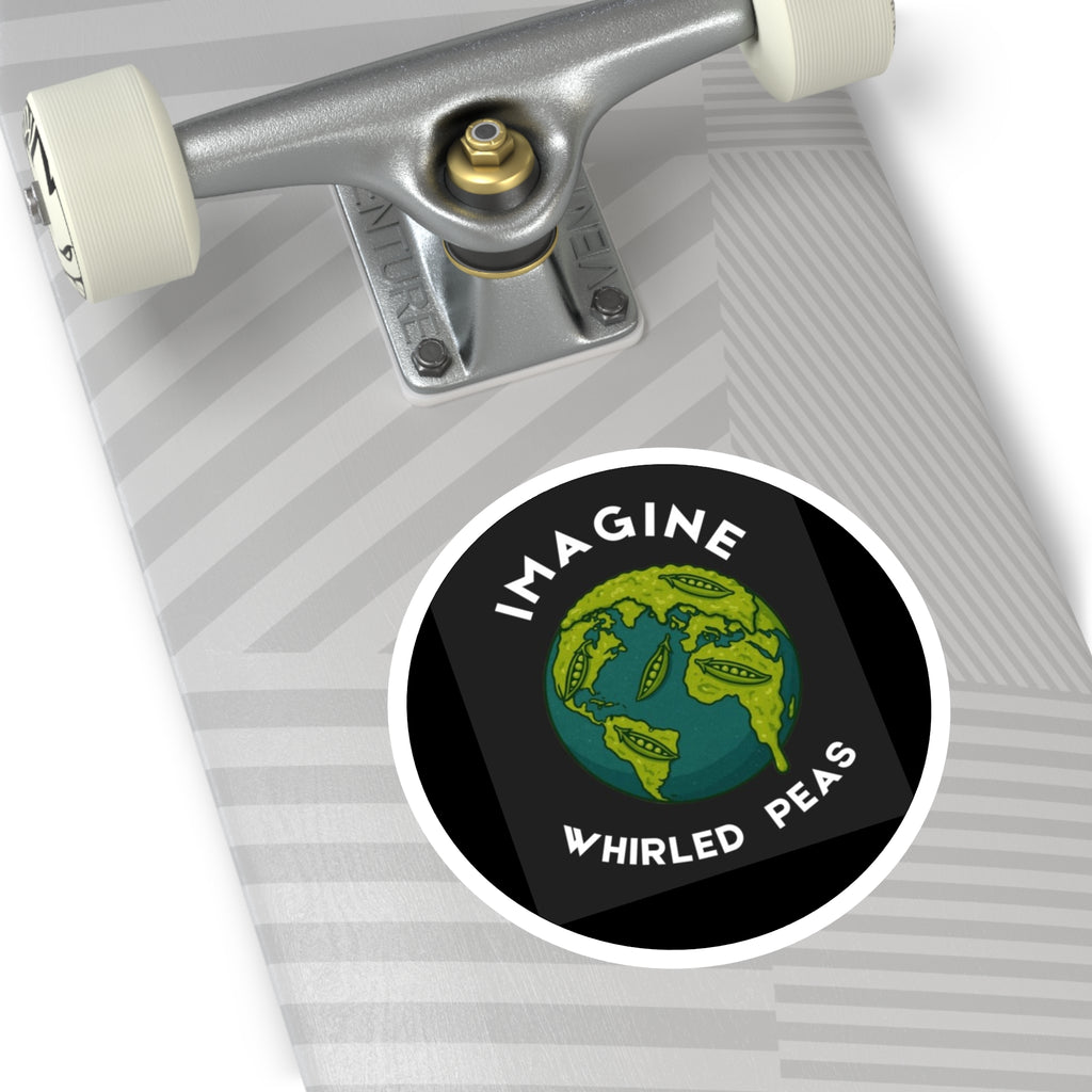 Imagine Whirled Peas Sticker – Playful World Peace Pun Vinyl Decal - Mutantur Labs LLC