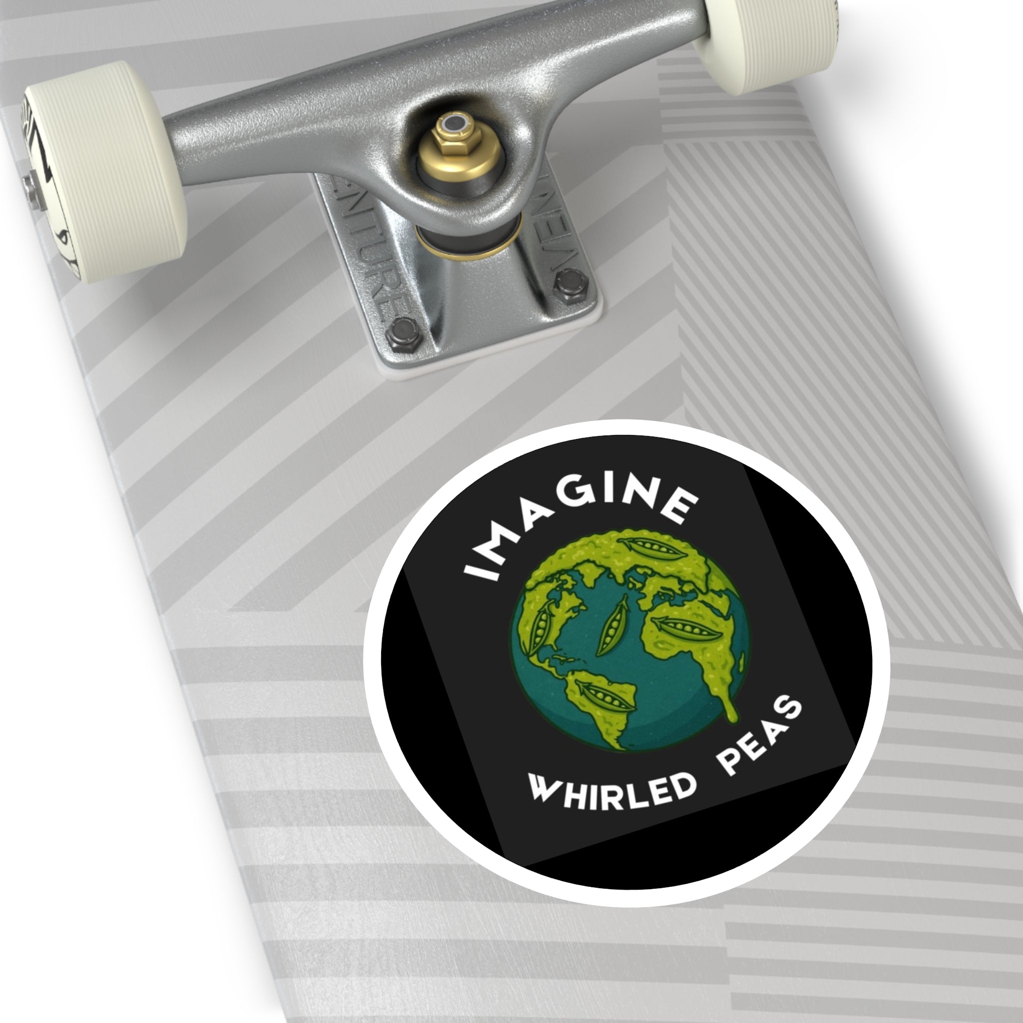 Imagine Whirled Peas Sticker – Playful World Peace Pun Vinyl Decal - Mutantur Labs LLC