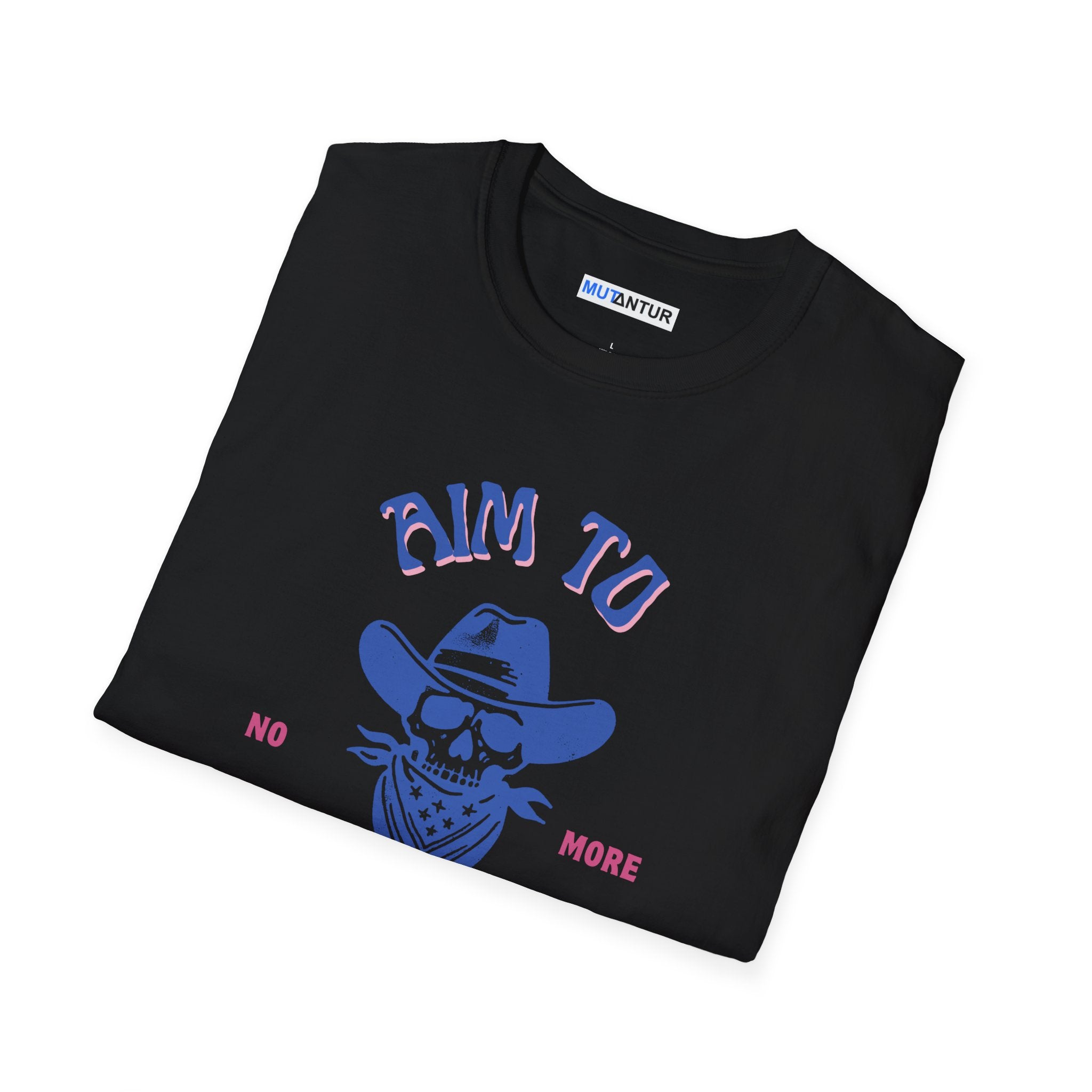 Aim to Misbehave No more Runnin' Skull Cowboy Graphic Tee - Mutantur Labs LLC