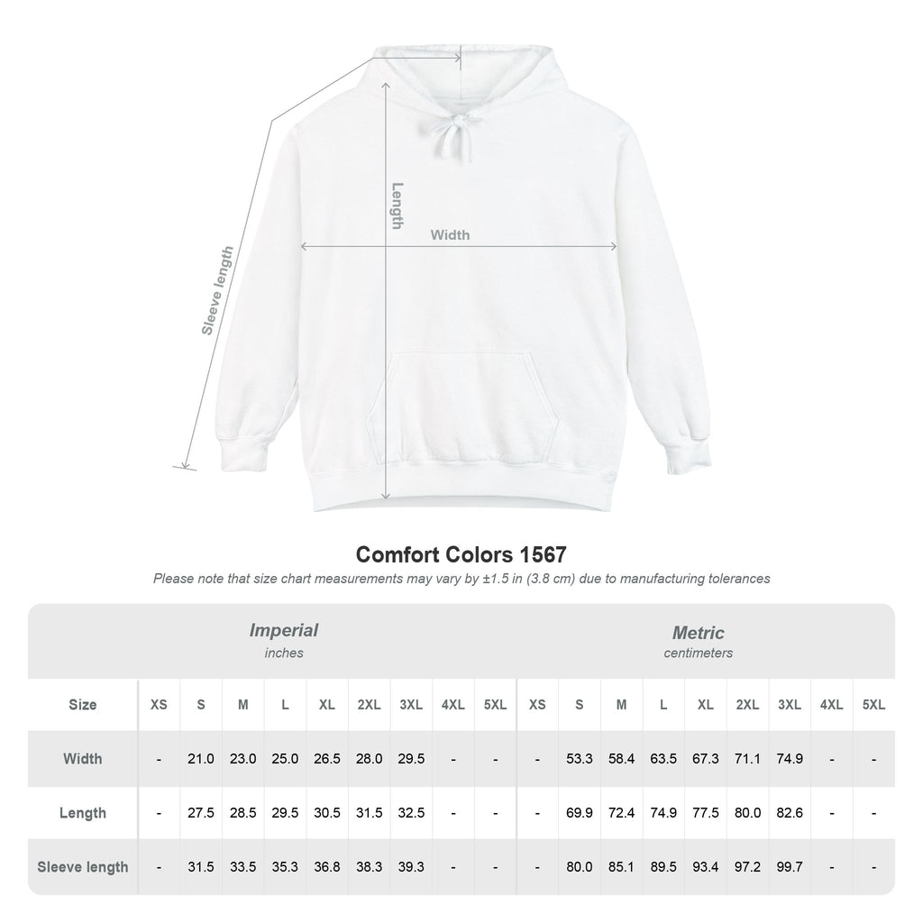 I hate it here, minimalist text design Comfort Colors hoodie - Mutantur Labs LLC