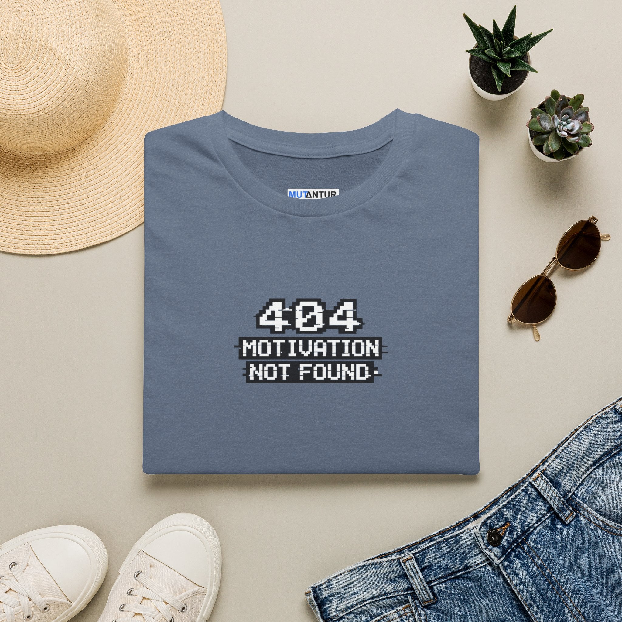 "404 Motivation Not Found" Retro Pixel Graphic Tee