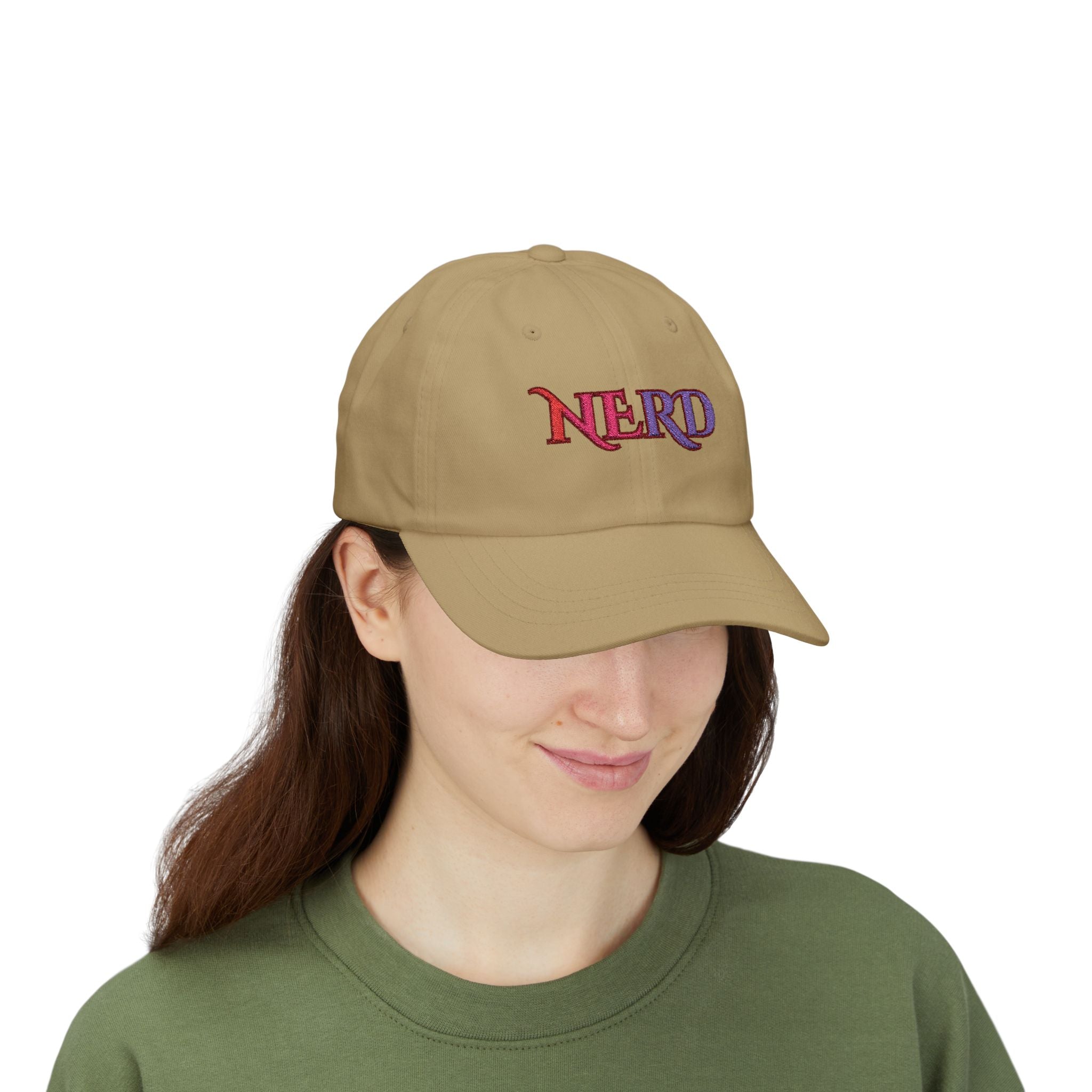 Nerd Retro Script Dad Cap | Embroidered Baseball Hat cool nerd gift - Mutantur Labs LLC