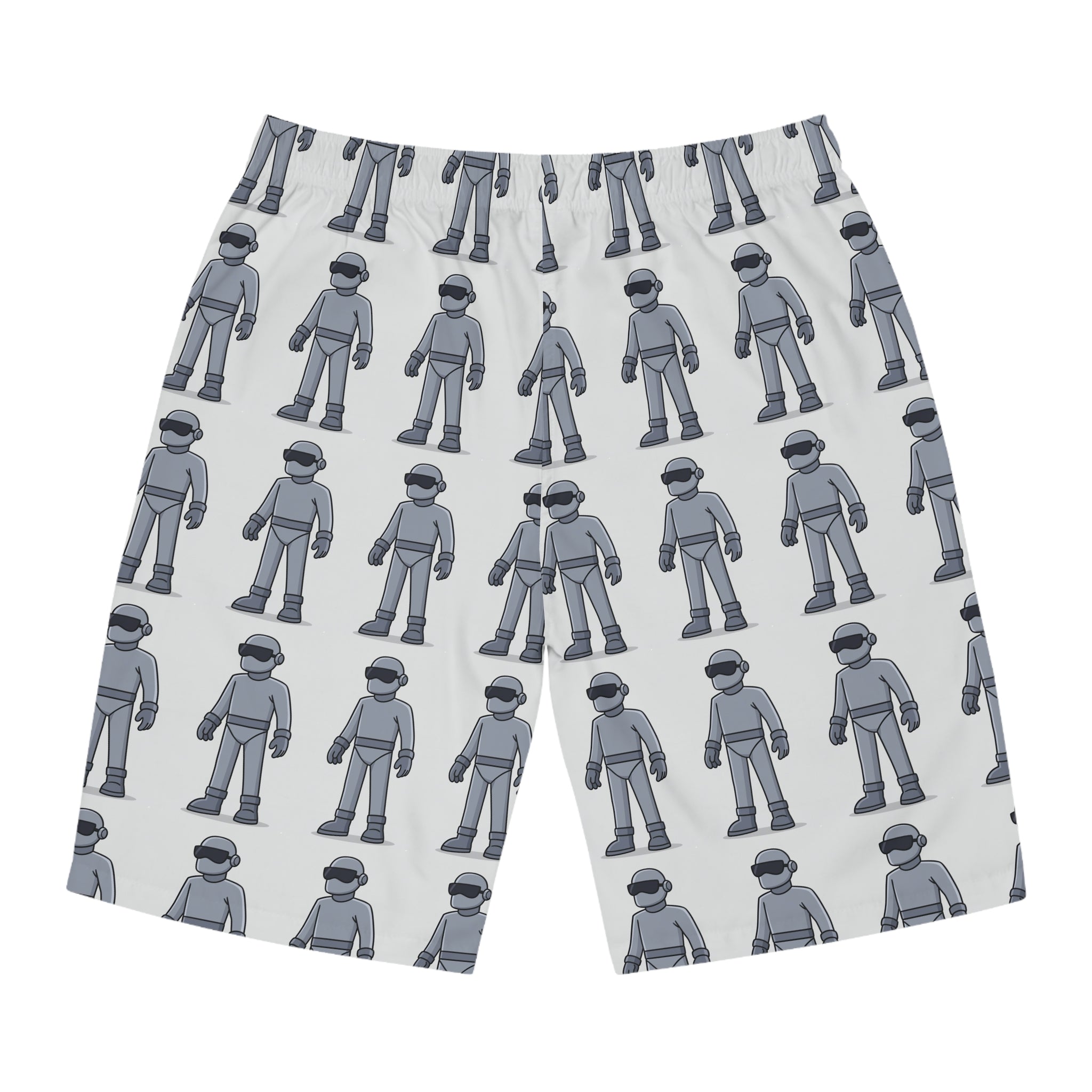 Got Gort Robot Board Shorts – Men’s Sci-Fi Swim Trunks - Mutantur Labs LLC