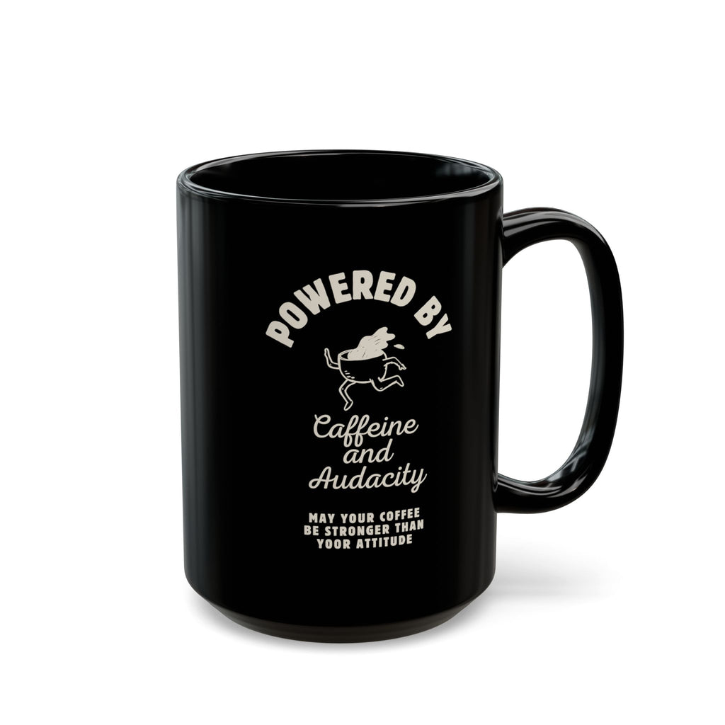 Powered by Caffeine and Audacity Mug | Funny Coffee Cup - Mutantur Labs LLC