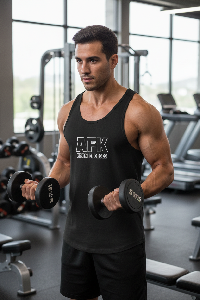 AFK From Excuses Tank Top — Funny Gamer Workout Comfort Colors Tank
