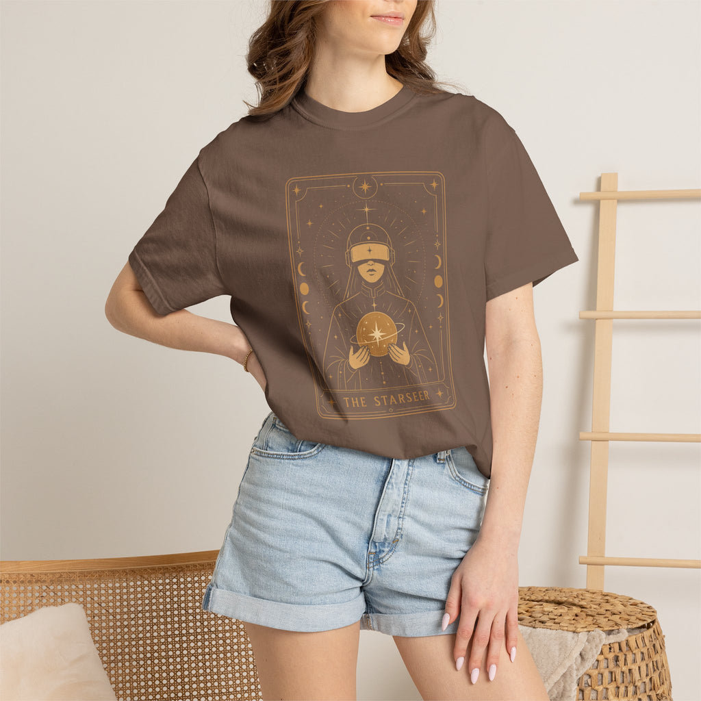 Star Seer Tarot Sci-Fi Graphic Tee – Futuristic T-Shirt Gift for Space Nerds - Mutantur Labs LLC