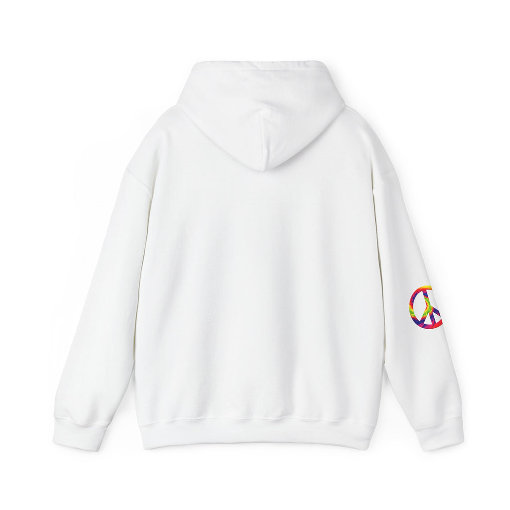 Tie-Dye Peace Sign Hoodie — Rainbow Hippie Peace Symbol Pullover - Mutantur Labs LLC