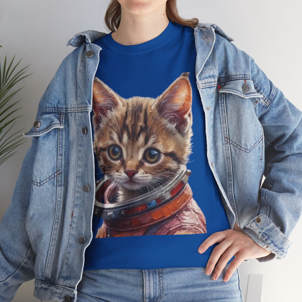 Astronaut Kitty Unisex Heavy Cotton Tee