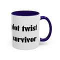 Plot Twist Survivor Accent Mug — Funny Resilience Coffee Cup 11oz
