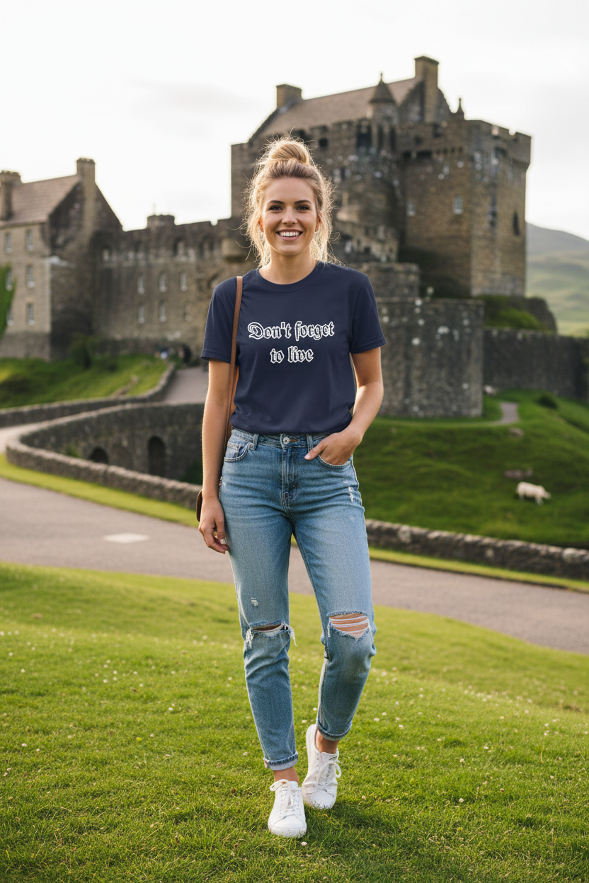 Don't Forget To Live T-Shirt — Inspirational Casual Graphic Tee