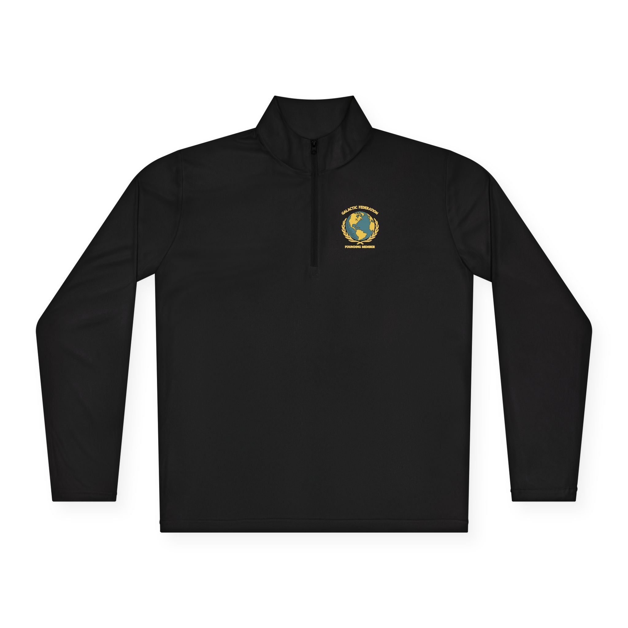 Galactic Federation Unisex Quarter-Zip Pullover - Comfortable, Stylish Outerwear for Outdoor Adventures - Mutantur Labs LLC