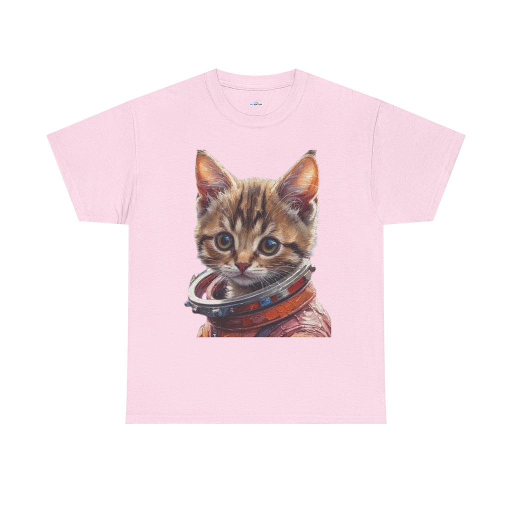 Astronaut Kitty Unisex Heavy Cotton Tee - Mutantur Labs LLC