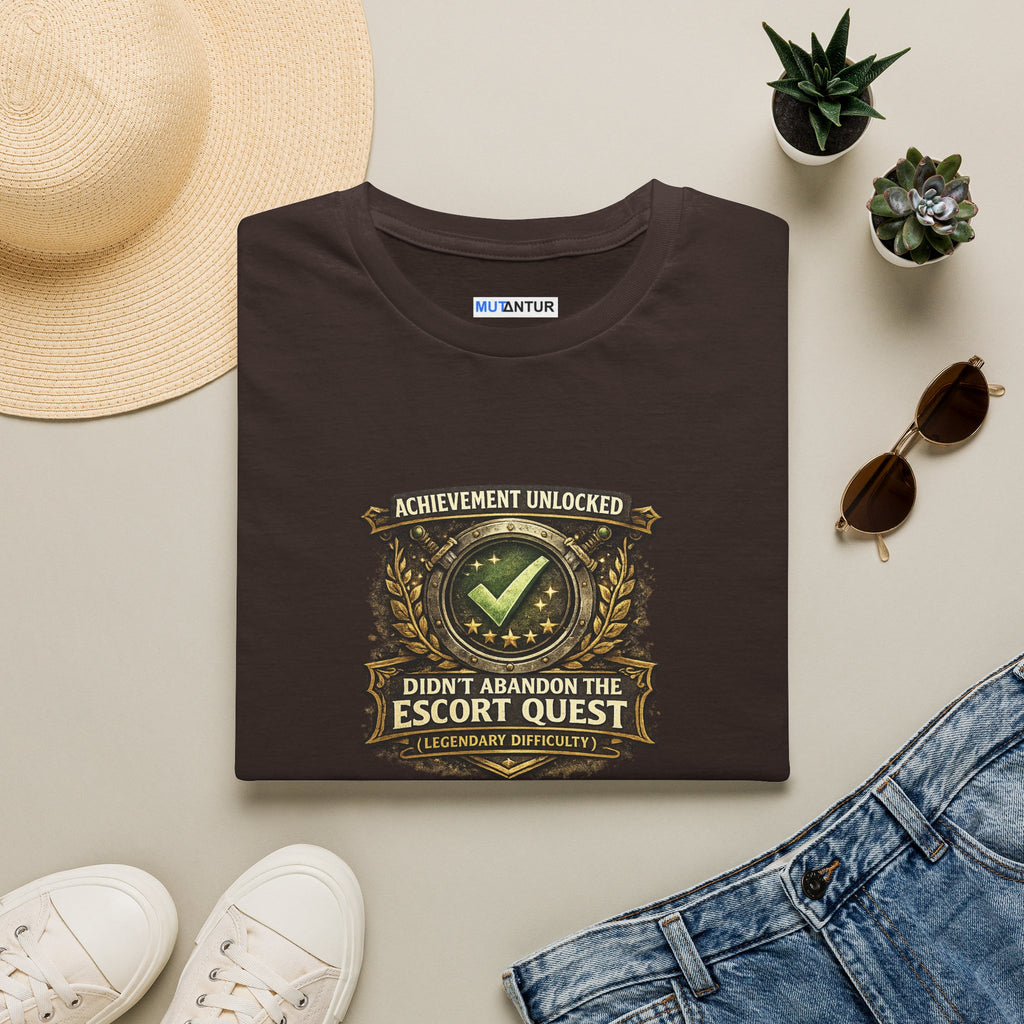 "Achievement Unlocked: Didn't Abandon the Escort Quest" Gamer Tee