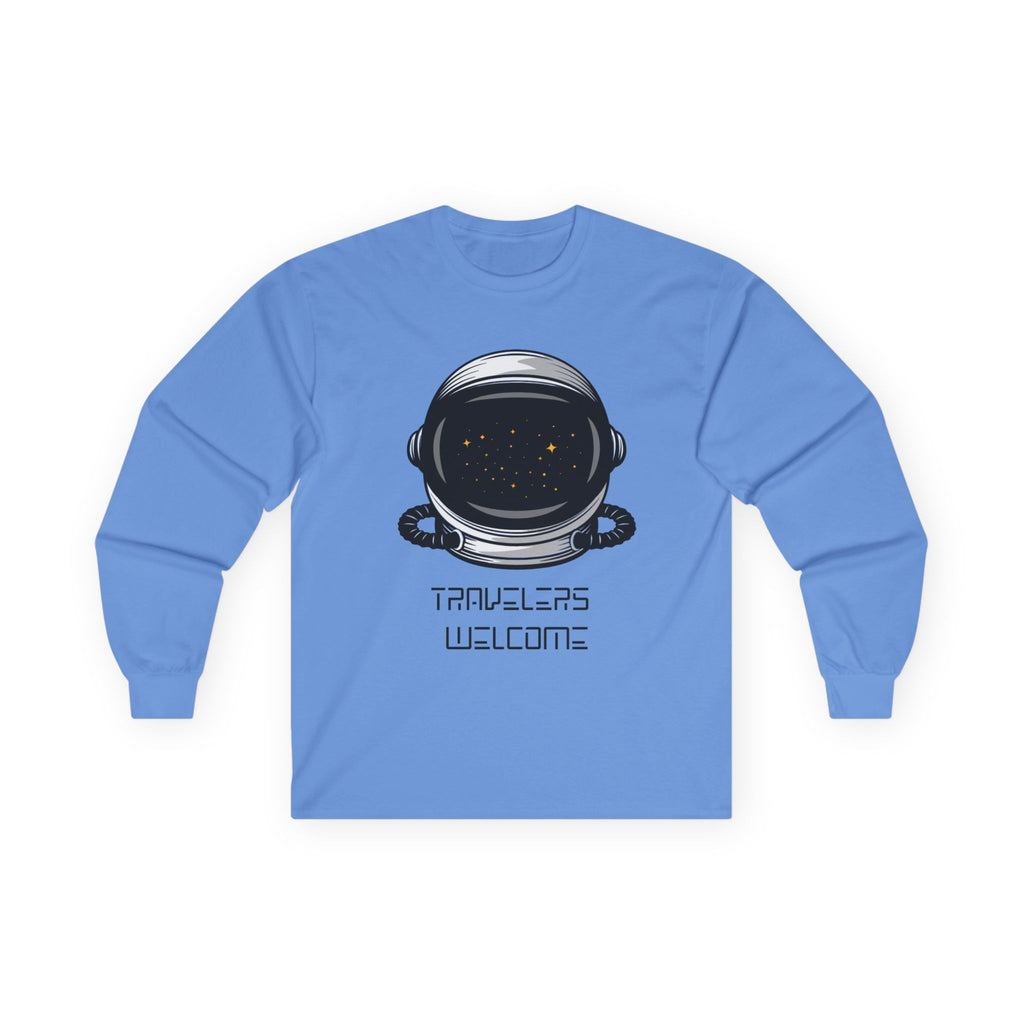 Travelers Welcome Shirt | Astronaut Long Sleeve Tee - Mutantur Labs LLC