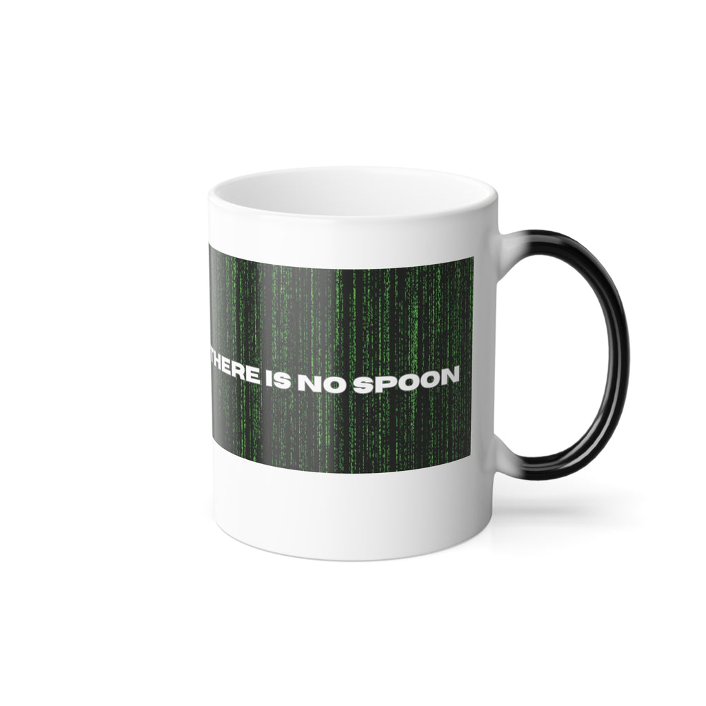There Is No Spoon Mug — Digital Code Color Morphing Coffee Mug - Mutantur Labs LLC