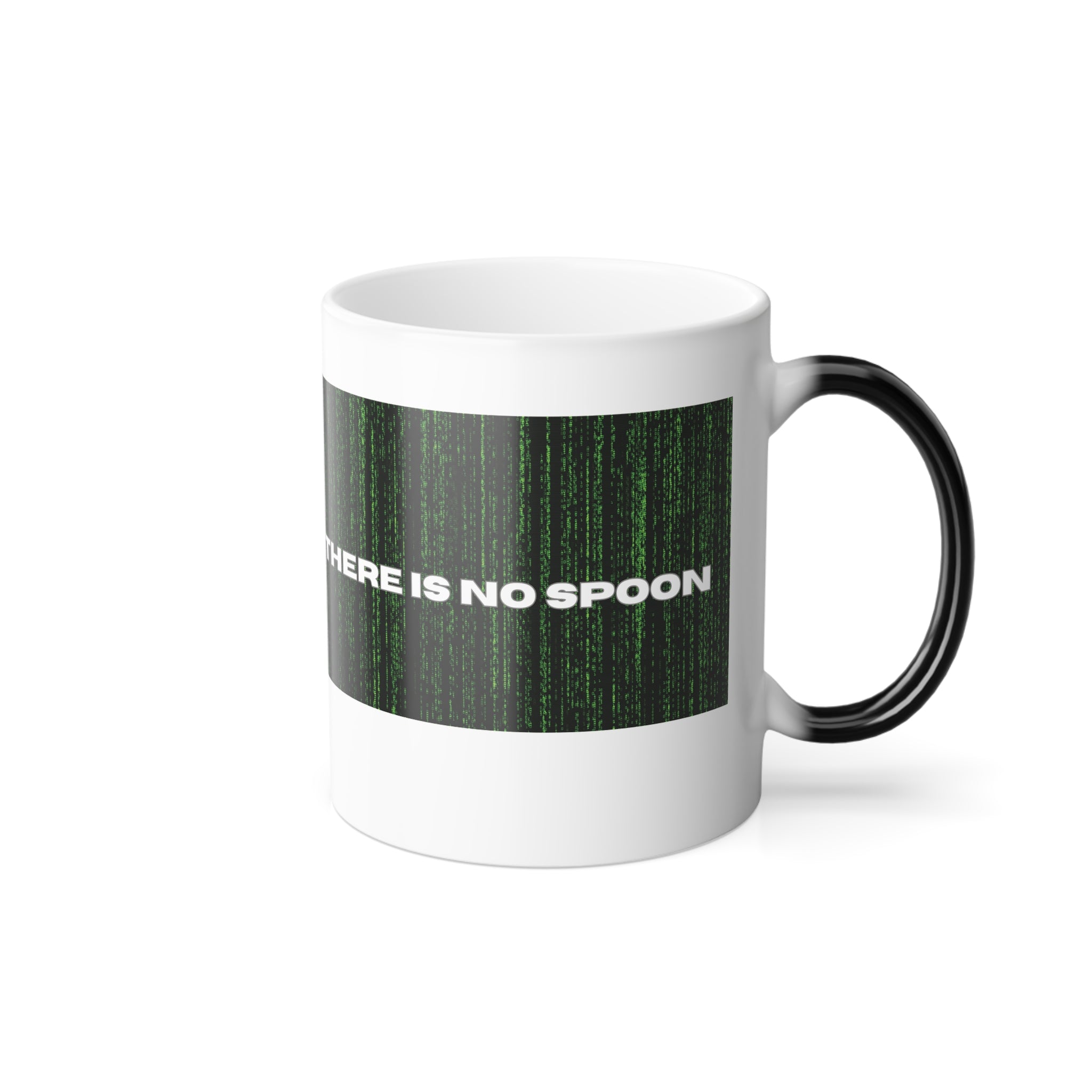 There Is No Spoon Mug — Digital Code Color Morphing Coffee Mug - Mutantur Labs LLC