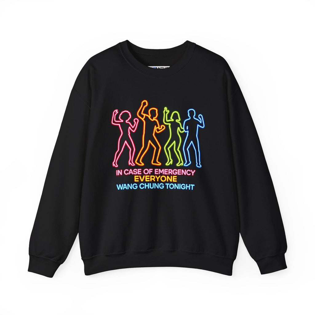 Emergency Everyone Wang Chung Tonight Sweatshirt, Cozy Playful Crewneck - Mutantur Labs LLC