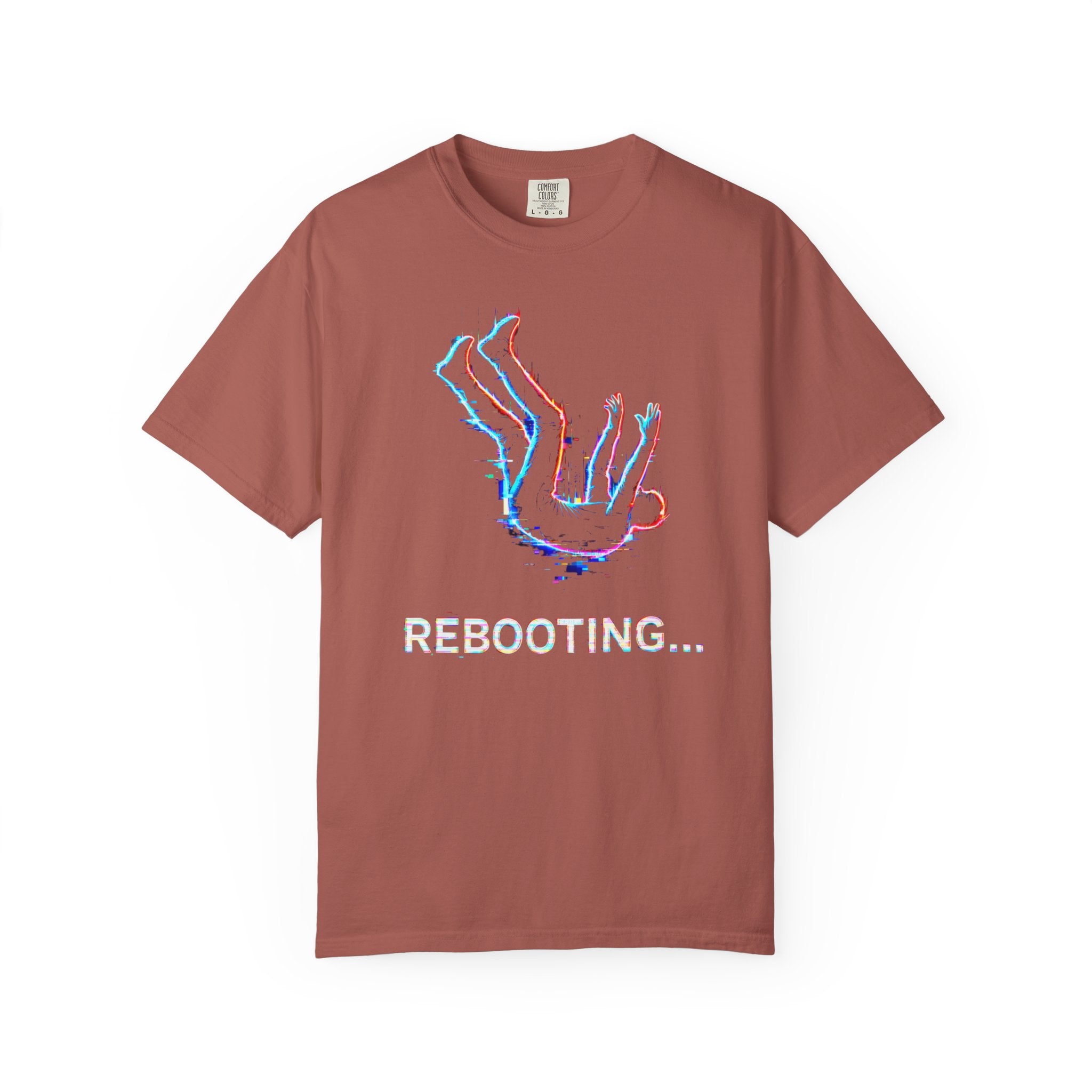 Rebooting T-Shirt | Funny Falling Figure Graphic Tee - Mutantur Labs LLC
