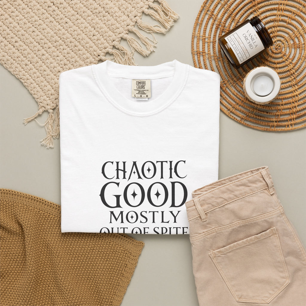 Chaotic Good Mostly Out of Spite Comfort Colors T-Shirt