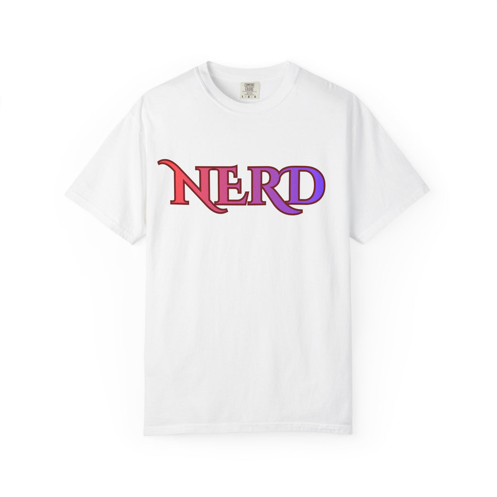 Funny Nerd Shirt, colorful lettering, Cool Nerd gifts Science Nerd Unisex Comfort Colors tee - Mutantur Labs LLC